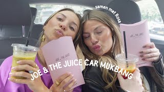 Joe amp the juice CAR MUKABNG met Rosa 🩷 Fleur Nijbacker [upl. by Noitna78]