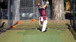 Professional Australian Cricketer Batting Practice in the Nets  T20 Cricket Training [upl. by Eyahc]