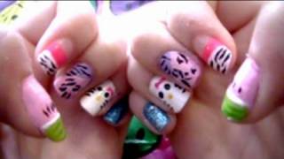 Cute Random Fun Nails [upl. by Aiksa]