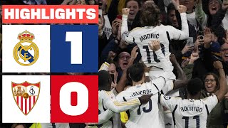 REAL MADRID 1  0 SEVILLA FC  RESUMEN LALIGA EA SPORTS [upl. by Hagood]