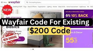 Wayfair Coupon Code for Existing User 2023  Wayfair Furniture Promo amp Discount Code [upl. by Gimpel319]