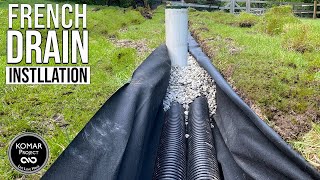 How to Install a French Drain that Actually Works DIY Project [upl. by Horbal53]