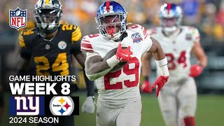 New York Giants vs Pittsburgh Steelers Game Highlights  NFL 2024 Season Week 8 [upl. by Atterahs]