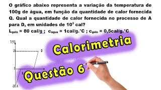 Física  Calorimetria  Questão 6  Prof Edson Dias [upl. by Tekla658]