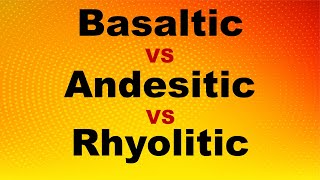 Basaltic VS Andesitic VS Rhyolitic Magmas [upl. by Llener536]