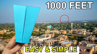 How to make a Paper Airplane that flies Far 1000 Feet  paper airplane easy [upl. by Claudio67]