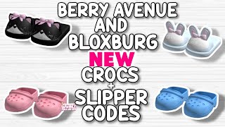 NEW CROCS AND SLIPPER CODES FOR BERRY AVENUE BLOXBURG AND ALL ROBLOX GAMES THAT ALLOW CODES 🤩✨ [upl. by Anilasor195]