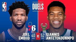 Giannis Antetokounmpo amp Joel Embiids LEGENDARY Duel  March 17 2019 [upl. by Gnuh245]