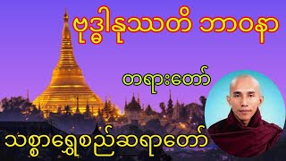 Dhamma ဗုဒ္ဓါနုဿတိဘာဝနာတရား​တော် သစ္စာ​ရွှေစည်ဆရာ​တော် [upl. by Aelam]