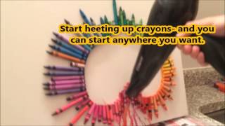 How to make a crayon art  melted crayons [upl. by Killion]