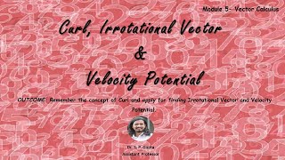 BTECH  CURL IRROTATIONAL amp VELOCITY POTENTIAL  VECTOR CALCULUS  Dr S P Gupta  ENGG MATHI [upl. by Gwenny]