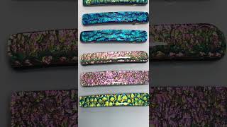 Latest dichroic glass barrettes for fine hair fusedglass dichroicglass [upl. by Yajiv42]