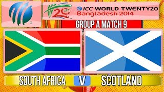 Cricket Game ICC T20 World Cup 2014  South Africa v Scotland Group A Match 9 [upl. by Nutter]