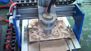 0404 CNC router demo MDF wood relief China CNC Router [upl. by Hesoj]