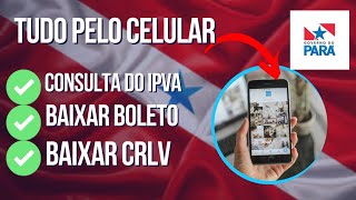 Como Consultar o IPVA baixar boleto para pagamento e o CRLV pelo celular Pará [upl. by Maher]