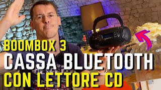 RADIO PORTATILE CASSA BLUETOOTH CON LETTORE CD  BOOMBOX 3 Energy Sistem [upl. by Miguel]