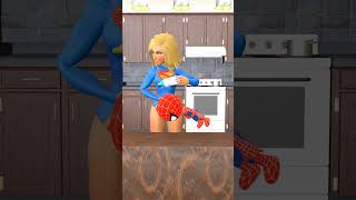 Lil spidey And Baby Thanos Fighting For Milk  Mother Love 😘 spiderman shorts [upl. by Afihtan521]