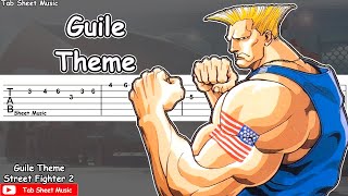 Street Fighter 2  Guile Theme Guitar Tutorial [upl. by Melantha]