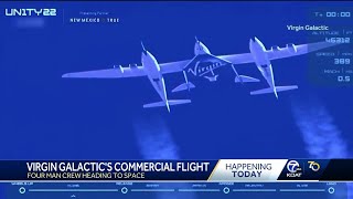 Virgin Galactic launches first commercial space flight today [upl. by Shara212]