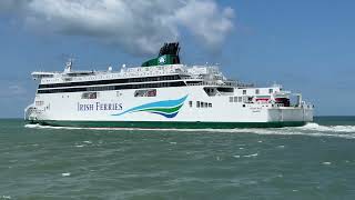 MV Oscar Wilde III Departs Calais 4724 [upl. by Ynnad591]