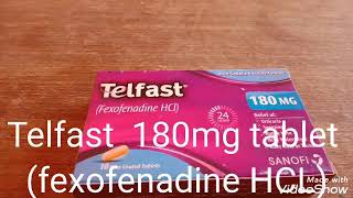 Telfast 180mg tablet  Fexofenadine HCL [upl. by Martens]