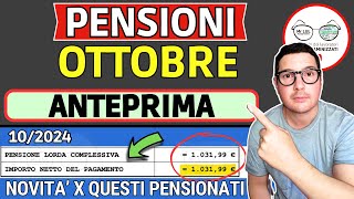 PENSIONI OTTOBRE ➡ ANTEPRIMA NOVITà CEDOLINO  IMPORTI EXTRA 730 BONUS DATE PAGAMENTI INVALIDITà [upl. by Aniraad950]