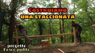 COSTRUIAMO UNA STACCIONATA quotBosco pulitoquot [upl. by Hendel]