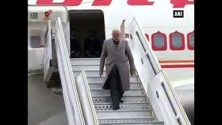 PM Modi arrives at LilleLesquin International Airport in France [upl. by Obmar106]