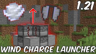 Minecraft Wing Charge Player Cannon  Elytra Launcher Tutorial 121 snapshot [upl. by Ah]