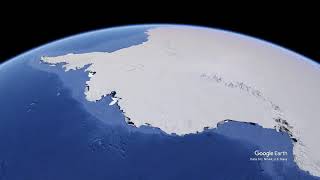 Antarctica Map by Google Earth Studio [upl. by Sibell]