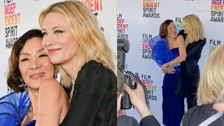 Michelle Yeoh Cate Blanchett Not Rivals At Spirit Awards [upl. by Ahearn123]