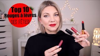 TOP 10  Les plus beaux rouges à Lèvres des fêtes  Décembre avec Mimi [upl. by Simsar]