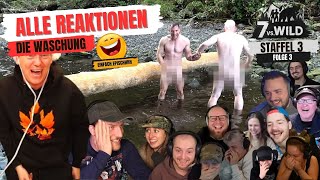 ALLE Reaktionen  Die Große Waschung 🤭Knossi amp Sascha  EPISCHES 7vsWild Team amp Formcheck 7vswild3 [upl. by Ekud]