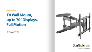 TV Wall Mount up to 70” Displays Full Motion  StarTechcom [upl. by Aham]