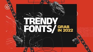 BEST FREE TRENDY Fonts In 2022 Make Your Designs Stand Out [upl. by Nnylear]