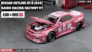 『MY MINI CAR WORLD』UNBOXING MINI GT 164 NISSAN SKYLINE GTR R34 KAIDO RACING FACTORY V1 [upl. by Iror]