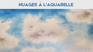 Peindre facilement des nuages à laquarelle 🌥 [upl. by Moncear]