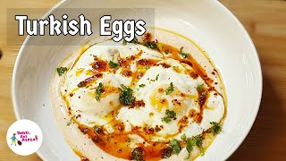 Turkish Eggs Breakfast Recipe  Only 2 Main Ingredients [upl. by Anuhsal]