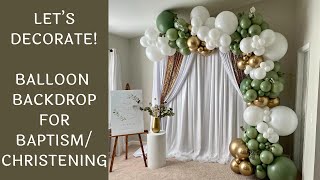 ChristeningBaptism Balloon Backdrop Idea  TimeLapse Setup [upl. by Mundt]