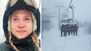 Skiers Stranded on Chairlift for Hours [upl. by Starlin]