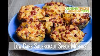 Deftige Low Carb Sauerkraut Speck Muffins Rezept  Kochvideo [upl. by Odom]