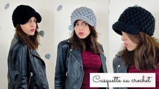 Comment faire une casquette au crochet 🧶 Gavroche SUPER RAPIDE Tuto crochet facile ✨ Toutes tailles [upl. by Dasa]