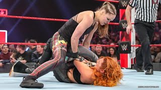 RAW 3419  Becky Lynch Ronda Rousey Charlotte Flair and Stephanie McMahon Segment [upl. by Ahsini]