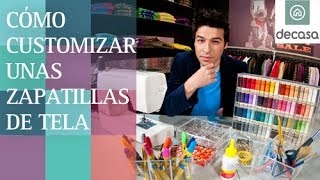 Cómo customizar unas zapatillas de tela  Hazlo tu mismo DIY [upl. by Zwiebel]