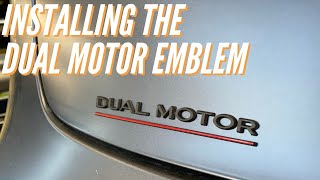 Installing the Tesla Dual Motor Emblem [upl. by Gene]