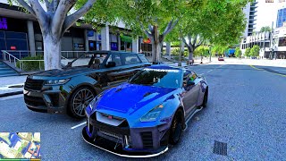 4K HDR GTA 5 Unreal Engine 5  Ultra Realistic Graphics GTA 5  Real Life Mod  NISSAN  FERRARI [upl. by Elamor787]