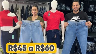 😍CALÇAS JEANS MASCULINAS E FEMININAS ATÉ O PLUSSIZE  COMPRE NA FÁBRICA [upl. by Sibbie569]