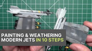 How I paint and heavily weather modern US military aircraft 10 Steps [upl. by Orlan]