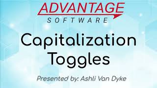 Capitalization Toggles [upl. by Gilbertina]