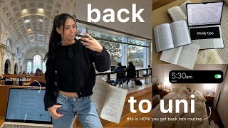 UNI VLOG 💻 5AM morning getting back into routine cafe study grocery shopping home cooking [upl. by Eislrahc]